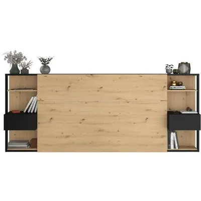 Produktbild von Parisot Stamp, Kopfplatte, Eiche, Schwarz, Partikelbord, 2550 mm, 1030 mm, 360 mm