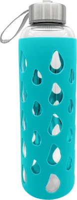 Produktbild von Trinkflasche Silikon türkis 500ml Glas