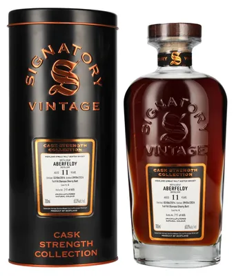 Image de Signatory Vintage ABERFELDY 11 Years Old Cask Strength 1st Fill Oloroso Sherry #4 2014 60% Vol. 0,7l in Tinbox