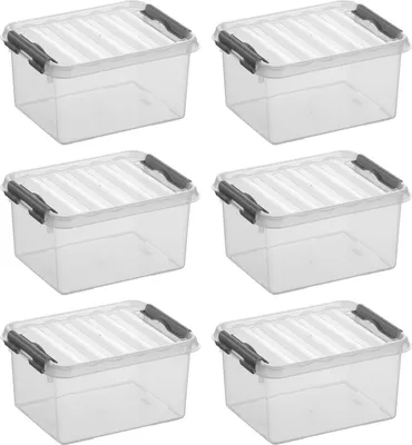 Immagine prodotto di Sunware Q-line box trasparente/grigio 2 litri - set di 6 pezzi