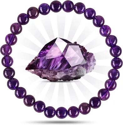 Produktbild von Edelstein Armband 6 mm, Naturstein Kugeln, Toermalin, Rosenquarz, Bergkristall, Amethyst, Aventurin