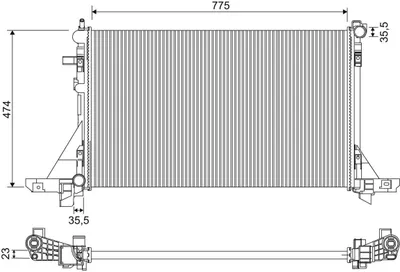 Immagine prodotto di Radiatore VALEO per raffreddamento motore 701953 per OPEL Movano B (X62) 5 76kg