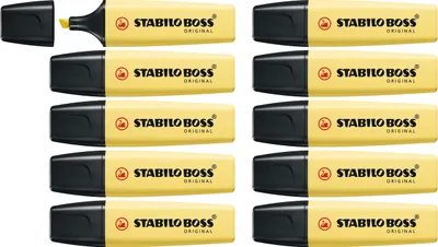 Produktbild von Textmarker - STABILO BOSS ORIGINAL Pastel - 10er Pack - pudriges Gelb