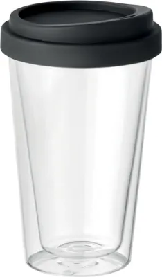 Produktbild von MidOcean - Trinkbecher "Bielo", Borosilikat-Glas, 350ml MO339 (Einheitsgröße) (Schwarz)