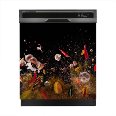 Produktbild von Magnete Dekorative 60x60 cm Küche Magnetmatte Spülmaschine - Gewürze Gemüse