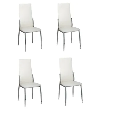 Obrázek produktu pro vidaXL Židle do jídelny 4 ks. Bílá Imitace kůže