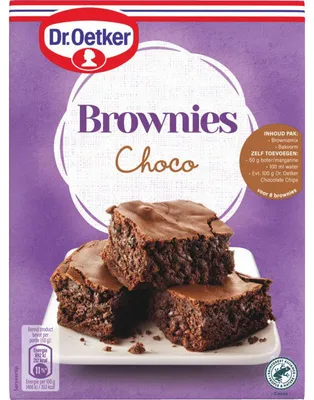 Produktbild von Dr. Oetker Brownies Choco, 360 g – Saftige, schokoladige Brownies, einfach zuzubereiten
