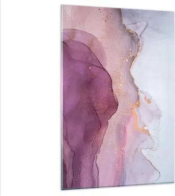 Produktbild von Bilder auf glas - Einteilig - Marmor Pink Violett - 80x120cm - Glasbilder - Wandbilder - Bilder - zum Aufhängen bereit - Wanddekoration aus Glas - Glas Bilder - Wandbild auf Glas - GPA80x120-4668