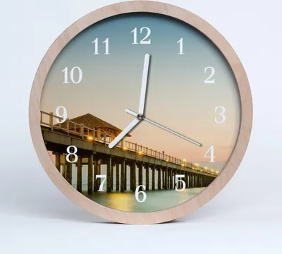 Produktbild von Holzuhr 20fi cm wanduhr - Brücke