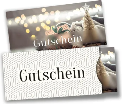 Produktbild von itenga Geschenkgutschein Fotodesign mit Hülle - Motiv WEIHNACHTEN Postkarte zum Ausfüllen  21,0 x 9,8 cm