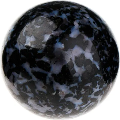 Produktbild von NKlaus Natürlicher Gabbro Mystic Merlinite Edelstein 50mm Kugel Heilwirkung Meditation 14920