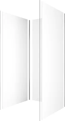 Image de Pack de 3 Panneaux Muraux Aluminium Blanc 90x210 cm avec Profilés Chrome WALL'IT
