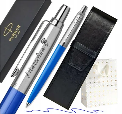 Produktbild von Parker Jotter Originals Blaue Kugelschreiber mit Gravur & Etui