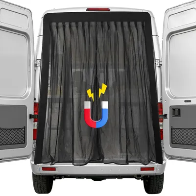 Produktbild von Eikuavons Auto Moskitonetz für Autotür 150×110 cm Magnetisches Insektenschutz Fliegengitter für Auto Camping Van SUV