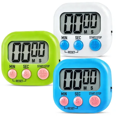 Produktbild von Timer 3 Stück, Eieruhr LCD Digital, küchentimer mit Einklappbarer Ständer Und Ma