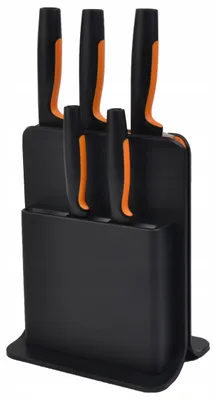 Produktbild von Messerblock Set Fiskars Functional Form 5-teilig Edelstahl Kunststoff schwarz