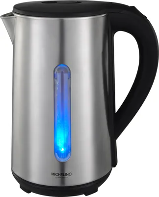 Productafbeelding van Michelino waterkoker, roestvrij staal, 1,8 liter, 2200 watt, mat zilver