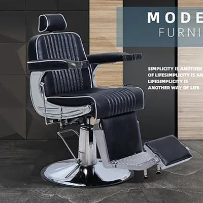 Produktbild von 360Home Vintage Drehstuhl Stuhl Rückenlehne Design Coiffeurstuhl F Schwarz【YS258】