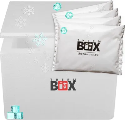 Produktbild von THERM-BOX Styroporbox 27W mit 4x Kühlakku für Kühlbox 27,9L Innen:37x26x29cm Transportbox Thermbehälter Wiederverwendbar