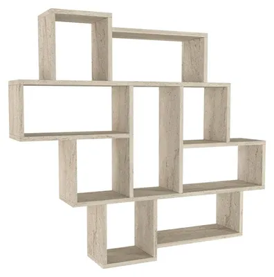 Image de Étagère murale en bois MDF mélaminé effet travertin L 115,5 cm