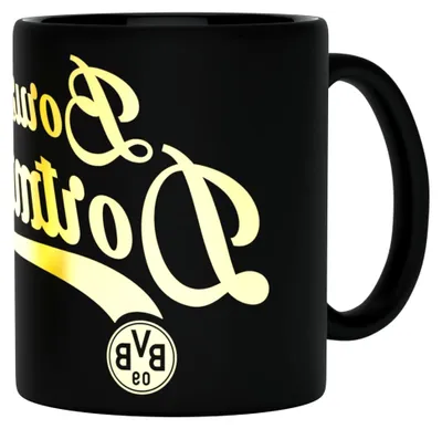 Produktbild von Tasse Borussia BVB mit Metallic Schriftzug