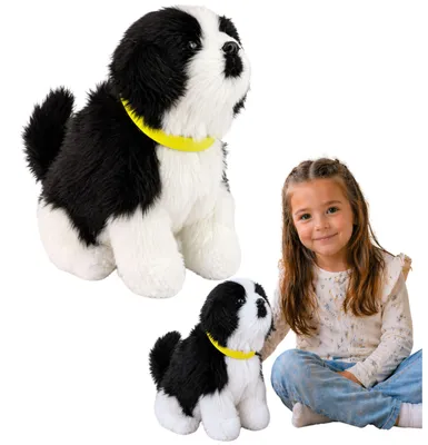 Productafbeelding van Interactieve pluche hond zacht bont Border Collie-ras