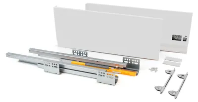 Obrázek produktu pro Emuca Concept Zásuvka 30 kg výška 185 mm, 500, bílá, ocel