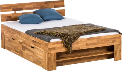 Produktbild von home24 Massivholzbett - Eiche Massiv