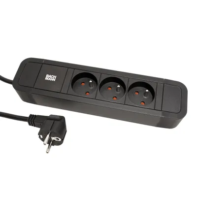 Obrázek produktu pro BACHMANN Vícenásobná zásuvka PRIMO 2, 230V/16A, 3x zásuvka CZ, 2m (19.07.2839)