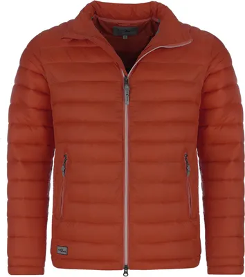 Produktbild von Blue Wave Herren Steppjacke Ivan Unifarben - Leichte Jacke gesteppt mit Stehkragen in Daunenoptik Übergangsjacke in Terra Größe S