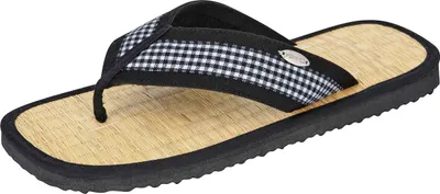Produktbild von CINNEA® »VISTA-Y« Zimtdianetten, Zehentrenner, Sandalette, gegen Fußschweiß für Damen und Herren, Binsenlauffläche gegen Hornhautneubildung, Haussandalen, temperaturregulierend Farbe schwarz
