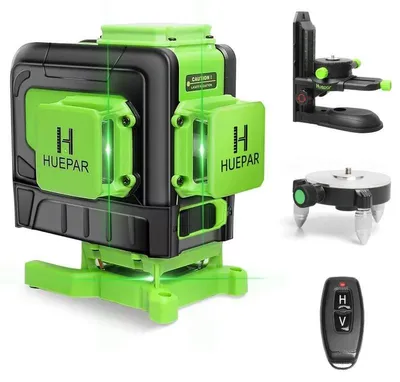 Zdjęcie produktu dla Niwelator laserowy zielony, 12-liniowy, wodoodporny IP54, 12-liniowa poziomica laserowa