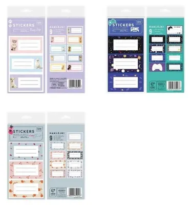 Zdjęcie produktu dla Naklejki na zeszyt 9szt Puppy Sign Interdruk