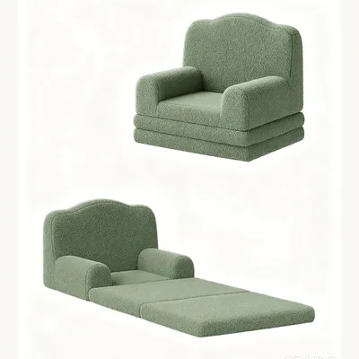 Produktbild von Kindersofa 120x43x45 cm Kinderstuhl Couch für Kinderzimmer Kleinkinder grün