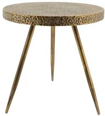 Image de Petite table - Ø 38 x 38,5 cm - Acier - Or/Cuivre