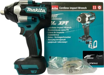 Produktbild von Makita DTW701Z, Schlagschrauber, Pistolengriff, 1/2", Schwarz, Blau, 2700 RPM, 500 RPM