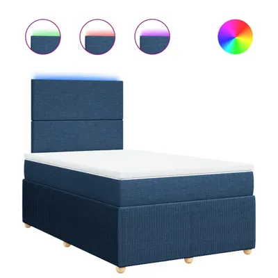 Produktbild von vidaXL Boxspringbett mit Matratze Blau 120x190 cm Stoff
