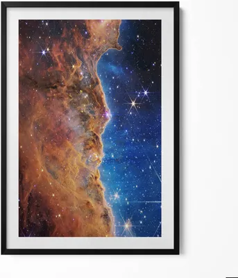 Produktbild von Kosmos und Sterne Bilder NASA– Wandbild mit Rahmen – Gerahmtes Bild  – Wanddekoration – 70x100 cm –  Schwarz Rahmen