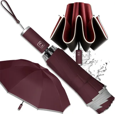 Produktbild von EDIBAZZAR | Faltbarer, reflektierender Regenschirm mit automatischem UV-Schutz