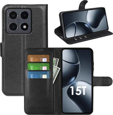 Produktbild von Hülle für Xiaomi 15T Handyhülle Handy Tasche Klapphülle Flipcase Wallet Case Etui Schwarz