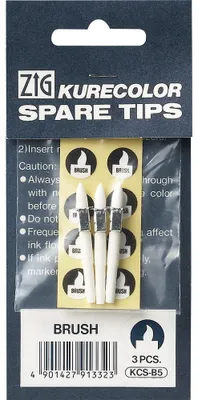 Produktbild von Kuretake Kurecolor Twin S Nachfüllspitzen schwarz