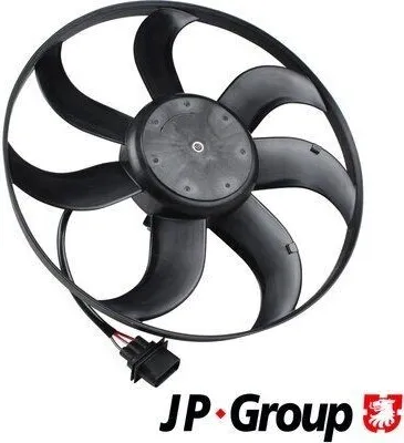 Produktbild von JP GROUP 1199103500 Lüfter Motorkühlung Kühlerlüfter für VW POLO (9N) Wasserkühler Ø387mm