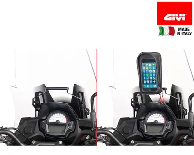 Obrázok produktu pre Držiak GiVi na montáž na čelné sklo pre satelitnú navigáciu pre Kawasaki Versys 650