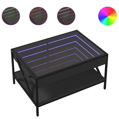 Produktbild von Couchtisch mit Infinity-LED Schwarz 70x50x38 cm