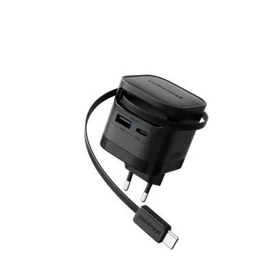 Produktbild von Cubenest PD GaN Ladegerät mit Kabel 65W S3D2