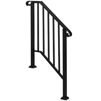 Immagine prodotto di ALIGHTUP, corrimano per scale esterne, corrimano per 2 gradini, colore nero
