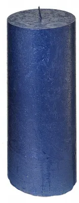 Produktbild von Artman Rustic Kerze Zylinder dunkelblau metallic 15 cm