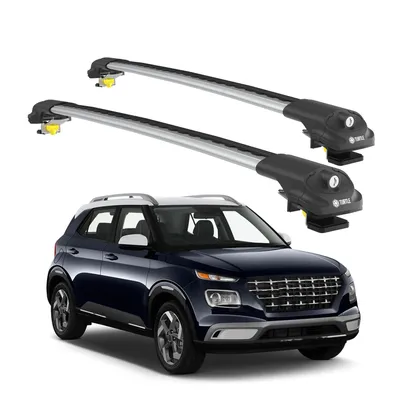 Zdjęcie produktu dla TURTLE BAGAŻNIK DACHOWY AIR-1 do HYUNDAI VENUE QX 2020 - 2024 , Srebro