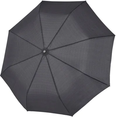 Produktbild von doppler Taschenregenschirm Regenschirm Fiber Mini Gents Classy Stripe dunkelgrau