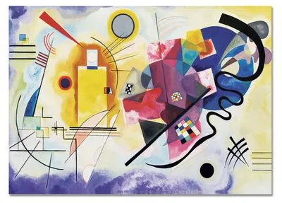 Image de Giallobus - Jaune Rouge Bleu - Vassily Kandinsky - 140L x 100l cm - Tableau - Verre acrylique